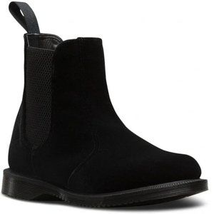 Doc Martens Flora Boots - Black Velvet - womens 9